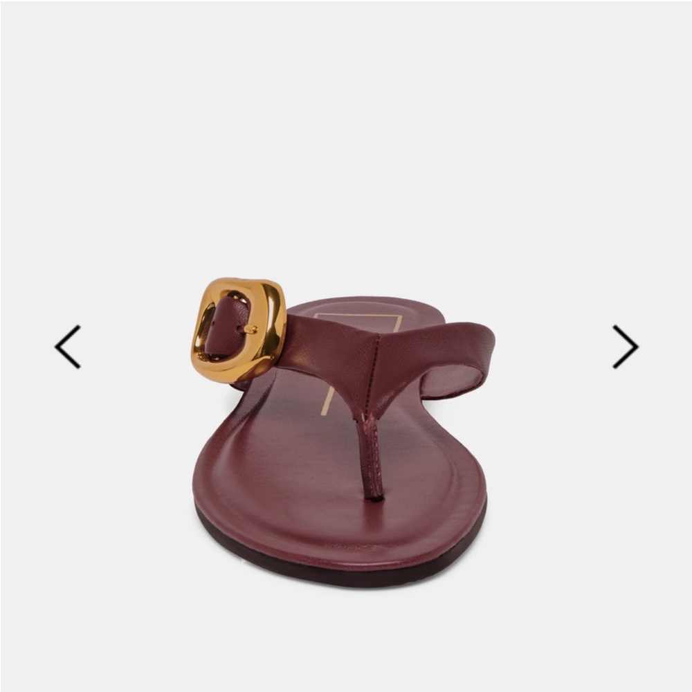 Dolce Vita Rossa Sandals Burgundy Leather - Picture 6 of 9